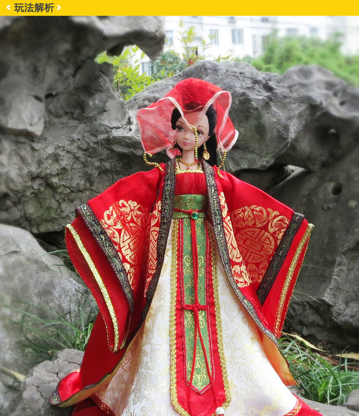 可儿娃娃9002唐朝新娘中国古装芭比娃娃套装礼盒高档礼品一件代发