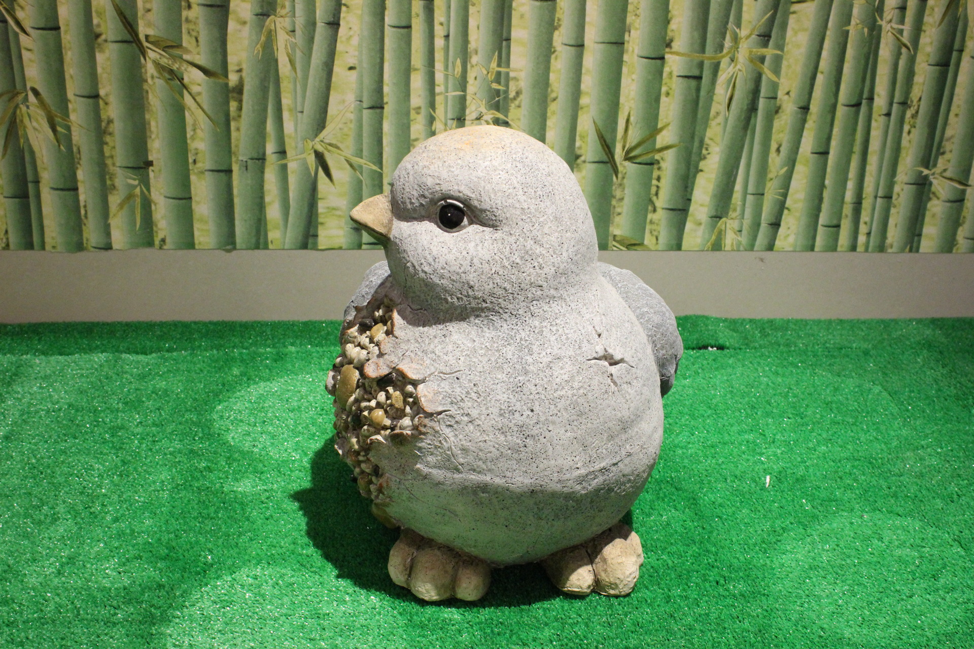 新款鹅卵石大鸟摆件 仿石动物 创意工艺品 别墅花园摆件yf-037