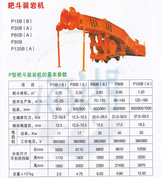 P90耙斗装岩机说明书图片