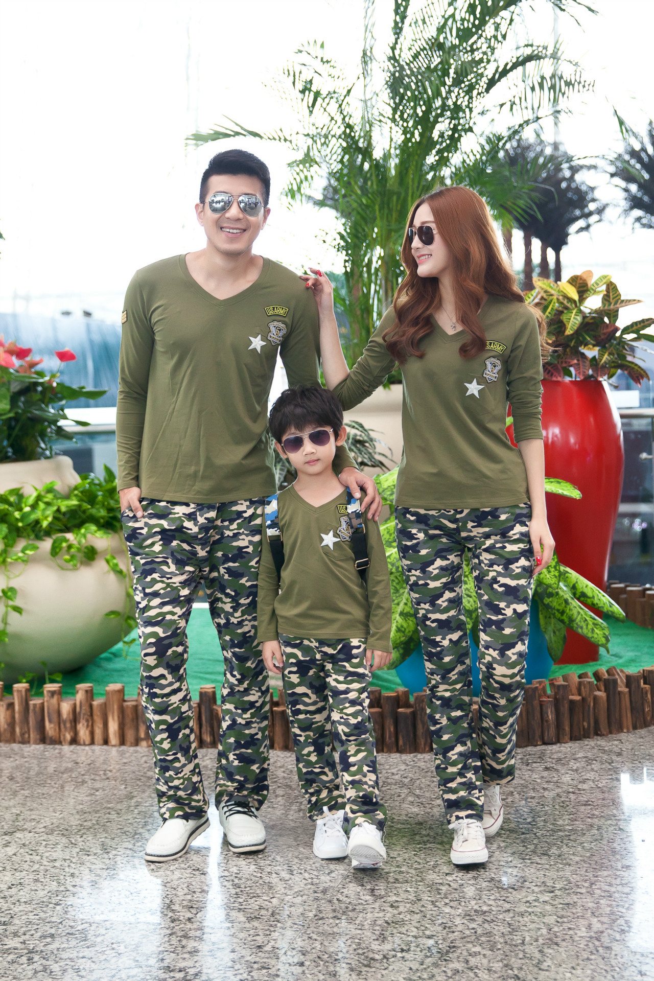 亲子装秋装 2015新款 潮休闲运动套纯棉亲子套装 一件代发