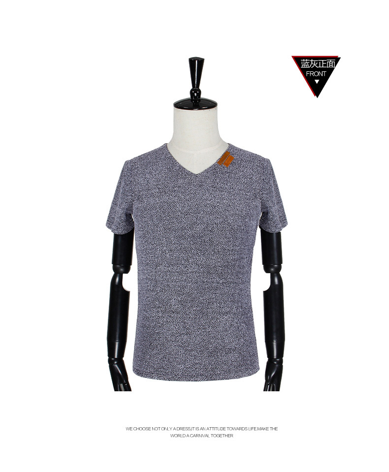 涉谷原创男士短袖t恤衫夏丝光时尚休闲韩版潮男装圆领棉修身t恤男