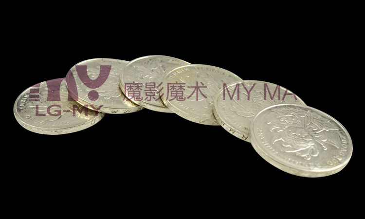 近景魔术道具 蝴蝶币 硬币魔术 刘谦表演的硬币穿玻璃 舞台魔术