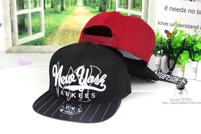 厂家直销yankees平檐帽exo嘻哈帽子棒球帽子字母韩版帽男女潮