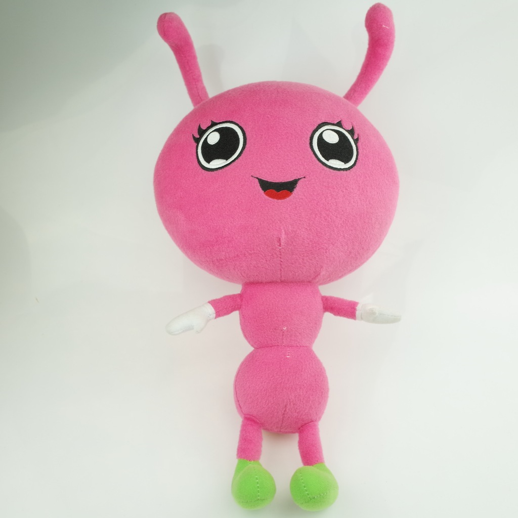 定做新奇特毛绒玩具,36cm粉红蚂蚁公仔,可爱吉祥物儿童娃娃