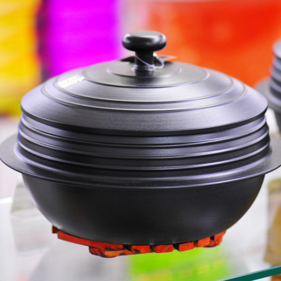 韩国韩合补铁节能养生铸铁锅 料理店石锅拌饭煲汤纯生铁锅 中号