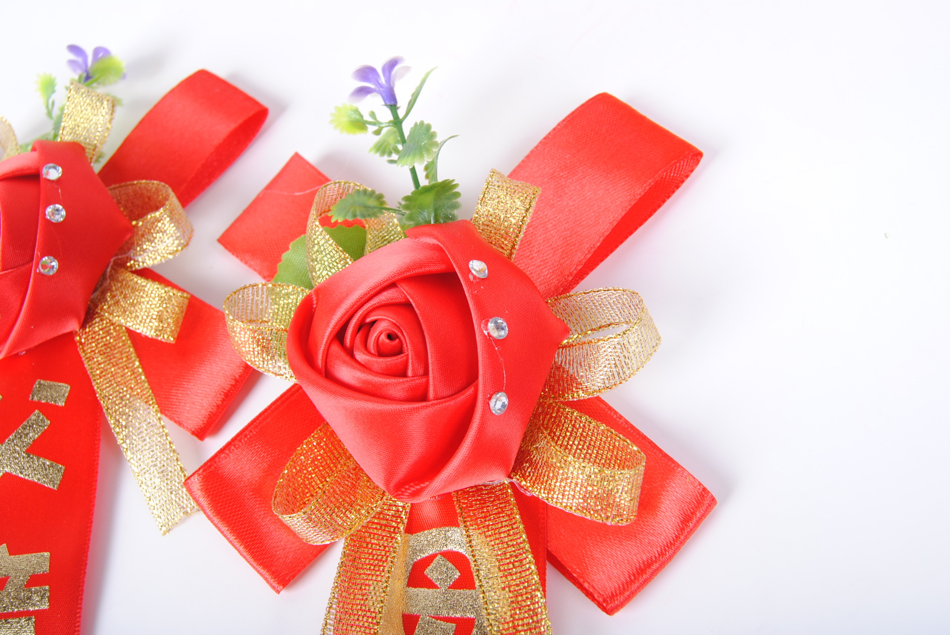 婚庆喜庆用品批发结婚婚礼胸花纯手工绸布高档伴郎伴娘胸花