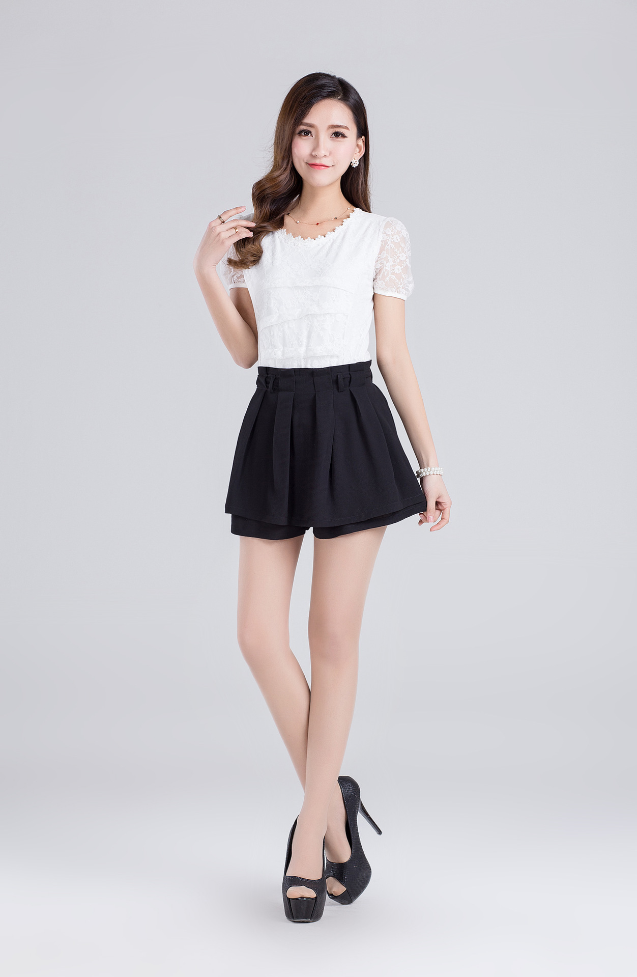 2015韩版时尚半身裙 印花夏季短裙半身裙 大摆半身裙女装批发图片_33