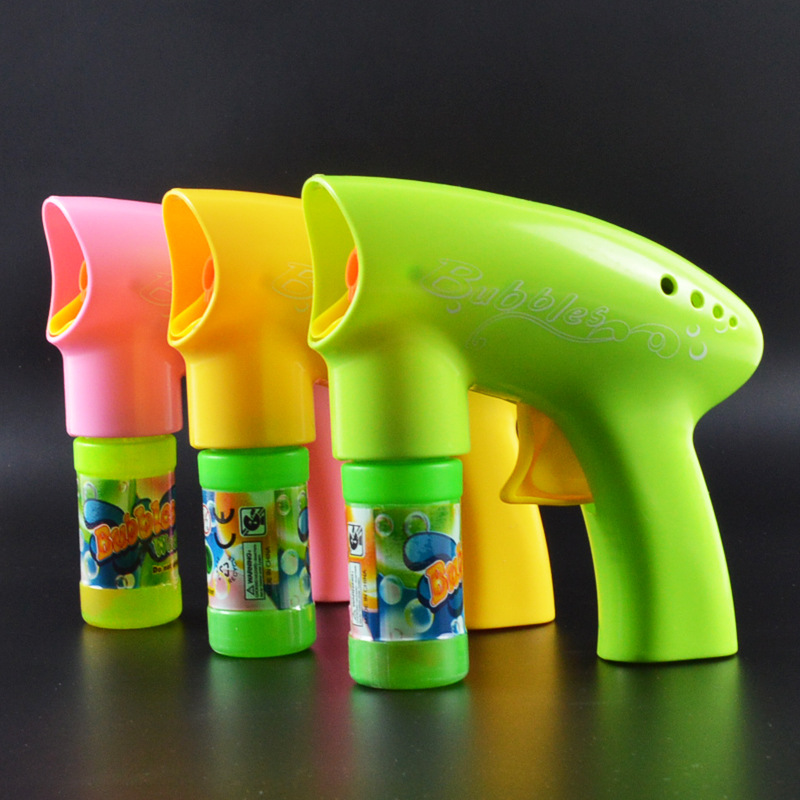 夏季地摊热卖玩具大号手动泡泡枪惯性全自动吹泡泡夏天玩具