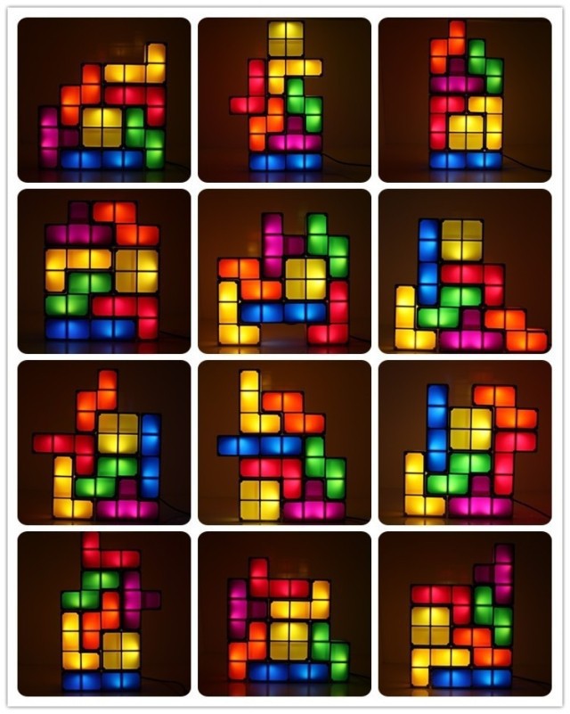 新款个性俄罗斯方块拼图灯创意新奇特礼品礼物送男女学生实用精