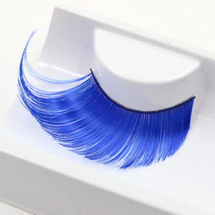 热销款纯手工蓝色款假睫毛 1对装 彩色款纯手工眼睫毛 a45