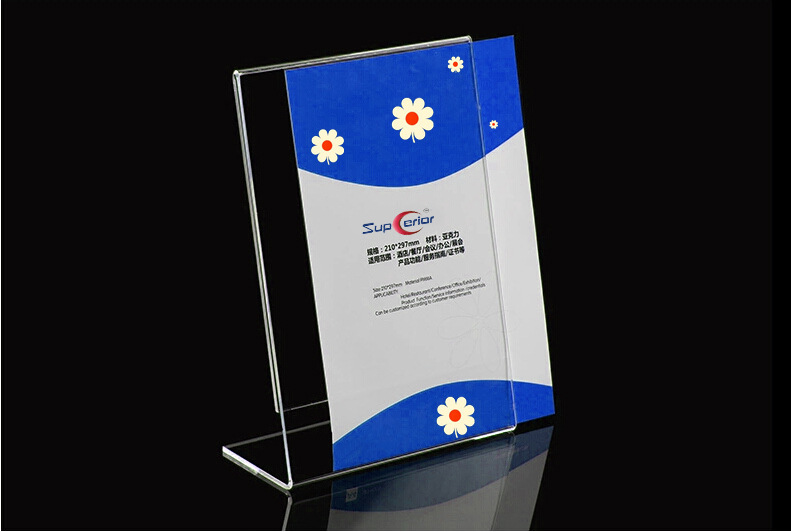 a4亚克力l型双面台签台卡桌牌 有机玻璃台牌签 批发桌签
