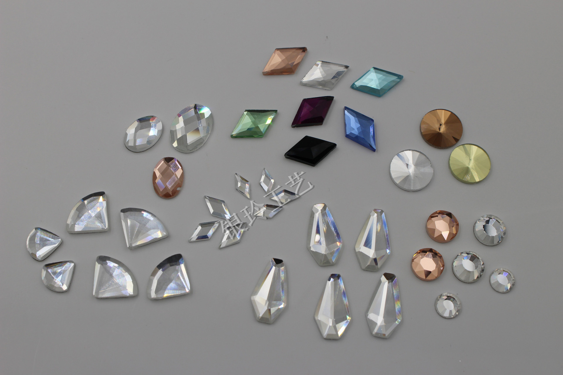 5*10mm菱形平底钻石水晶玻璃钻水钻斜方片异形石美甲专用配件批发