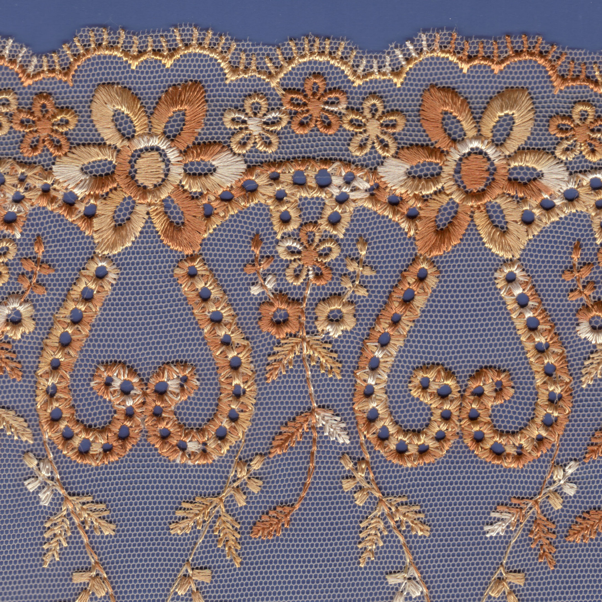 多色网布刺绣水溶花边 电脑绣花 蕾丝网布刺绣花边 绣花加工