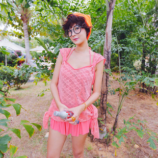 佳琪新款泳衣批三角比基尼小胸聚拢钢托遮肚韩国温泉泳装游泳衣女