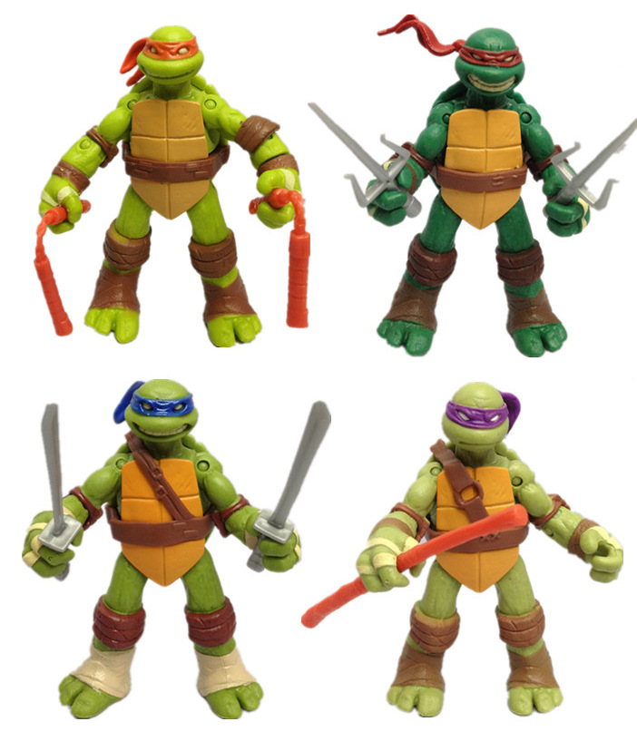 4款忍者神龜 tmnt2013版可動人偶玩偶 模型手辦玩具 男孩禮物