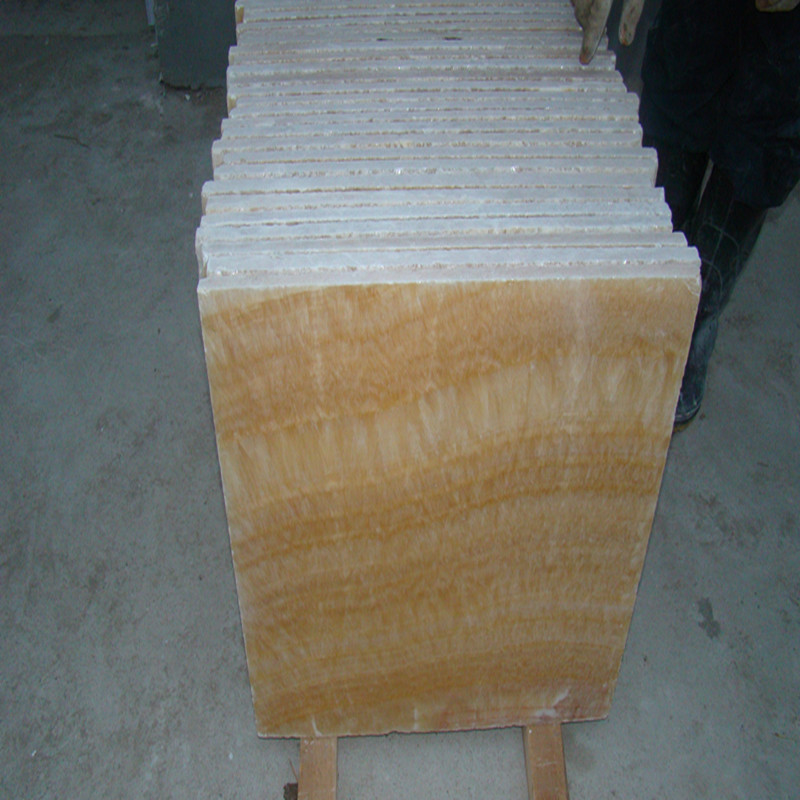 矿山工厂供应天然松香黄 黄玉石大理石板材 汗蒸房专用材料