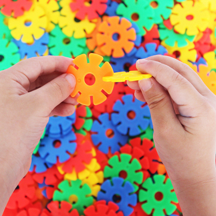 浙江温州潜力雪花片 大号加厚儿童塑料积木 拼插拼接益智玩具价格