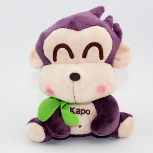 kapo猴子毛绒公仔小号悠嘻猴情侣玩具 抓机娃娃婚庆礼物 地摊货源