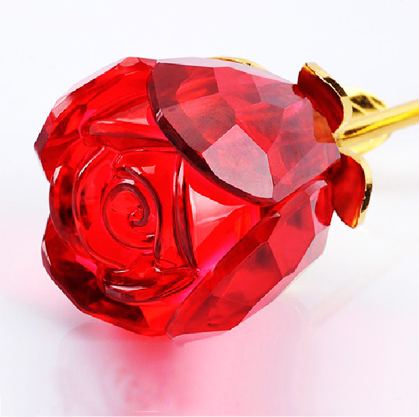 厂家批发k9水晶玫瑰花 婚庆礼品摆件 情人节赠品 创意个性工艺品