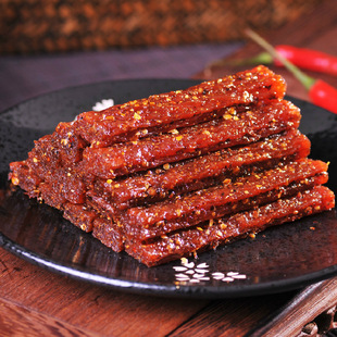 湖南特产小吃素食麻辣手撕牛板筋辣条 散装麻辣零食宇仔手撕牛肉