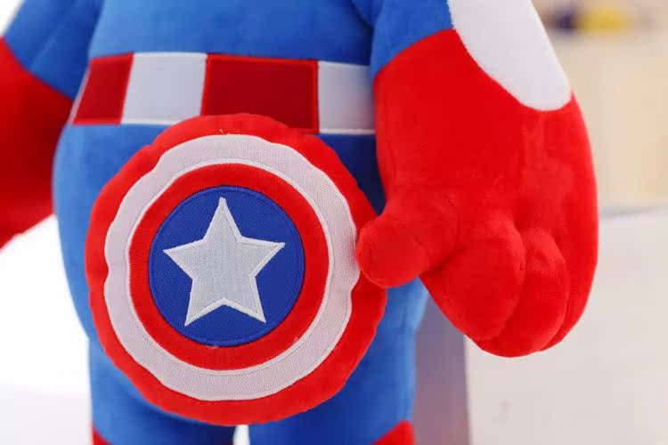 超能陆战队x复仇者联盟baymax 大白美国队长玩偶儿童毛绒玩具公仔