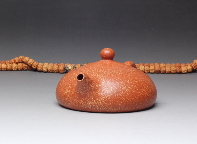 一公砂艺名家收藏宜兴原矿紫砂泥龙血砂泥手工精致经典壶型新月壶