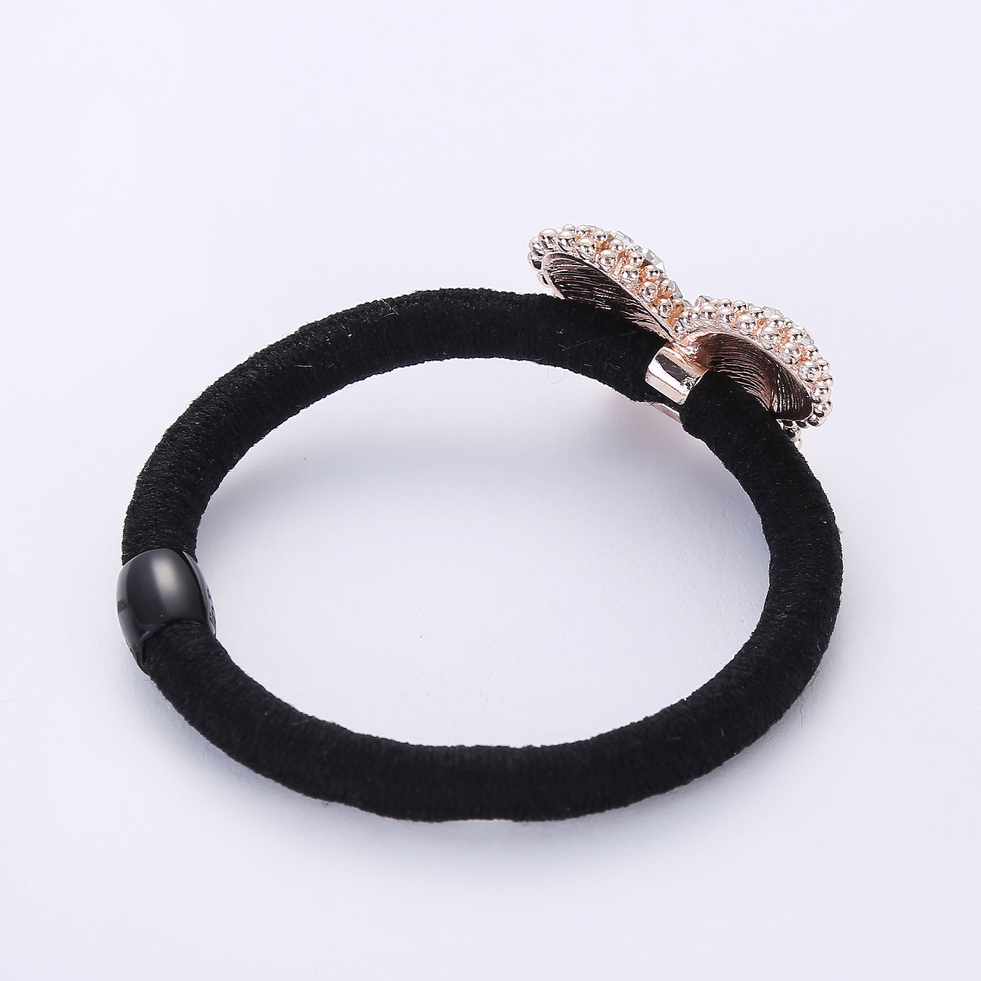 韩国新款头绳皮筋发圈儿童 蝴蝶结玫瑰花镶钻发饰头饰 混批