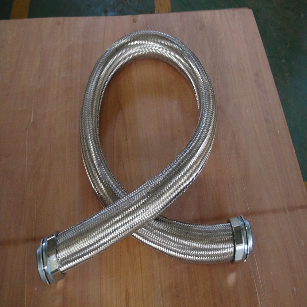 供应亨泰牌不锈钢丝编织防爆管 平包橡胶棉线软管