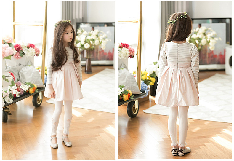 pink ideal 女童打底裤厂家批发 纯棉花朵打底裤儿童长裤 330725