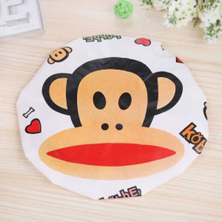 可爱卡通洗澡浴帽/防水沐浴帽-大嘴猴