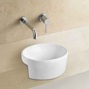 陶瓷台下盆 艺术盆 洗手脸盆 酒店洗面盆 半镶嵌台上盆 8072