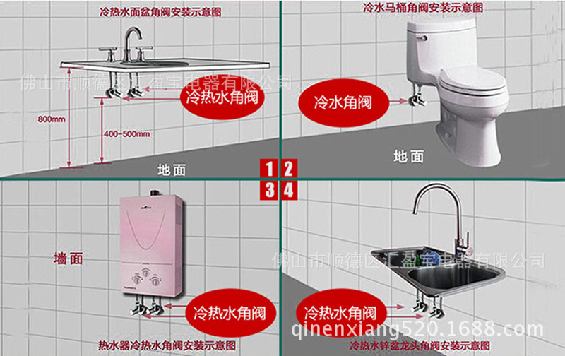 供应4分通用 锌合金三角阀 止水阀 八字阀 角阀