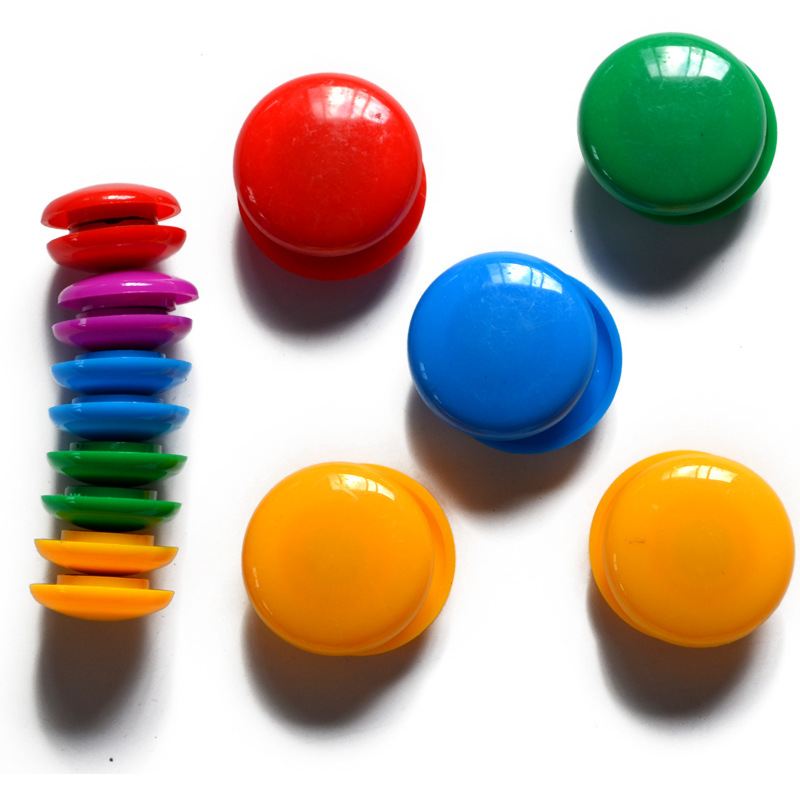 批发供应圆磁黑白板吸铁石 塑料外壳磁扣钉 教学演示办公圆磁铁