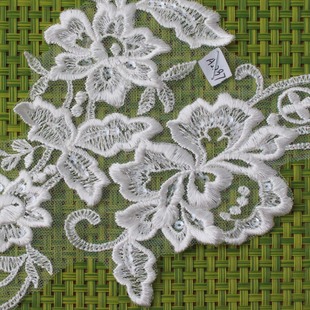 花边刺绣花朵 水溶刺绣花边 diy服装花边辅料 绣花厂家批发a2297