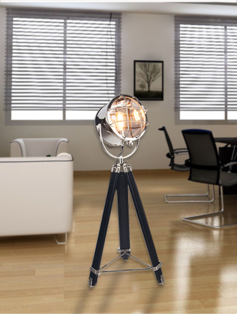 厂价直销美式工业复古酒吧客厅餐厅个性工作室落地灯loft探照灯