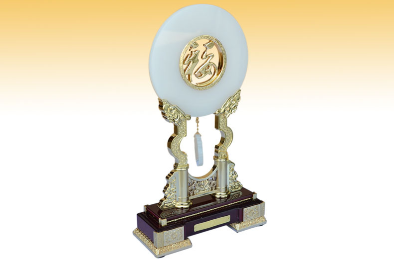 福星高照阿富汗玉石摆件大号办公室新婚房现代家居装饰平安扣工艺礼品