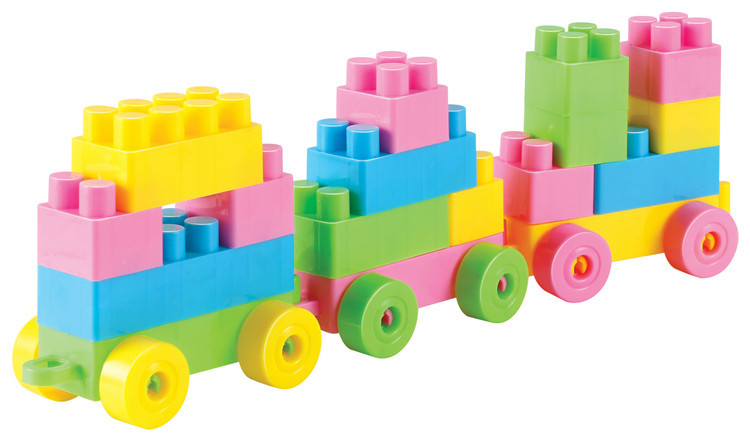 背包54块造型积木玩具 全新环保材料 儿童diy益智玩具拼装大积木