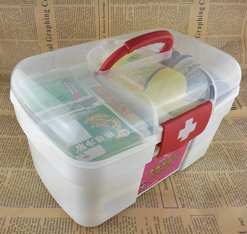 批发家庭药箱 家用急救医药箱 药品收纳盒 家庭工厂机关医院礼品