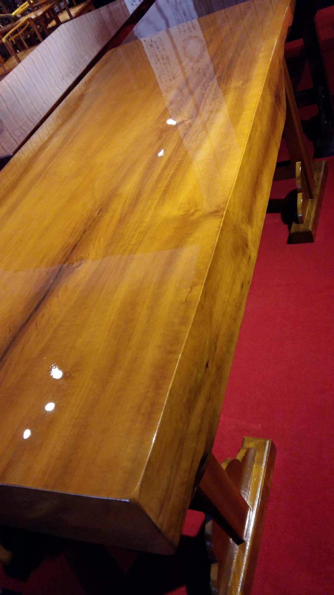 【嘉木堂】现货金丝楠木红木巴花大板书桌餐桌会议桌厂家直销
