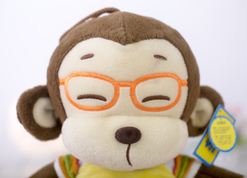 江苏扬州批发情侣猴公仔 双色眼镜猴玩偶 博士猴布娃娃毛绒玩具生日