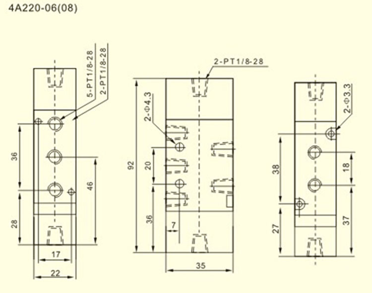 4m210-08 二位五通電磁閥 亞德客電磁閥 4v系列單電控電磁閥