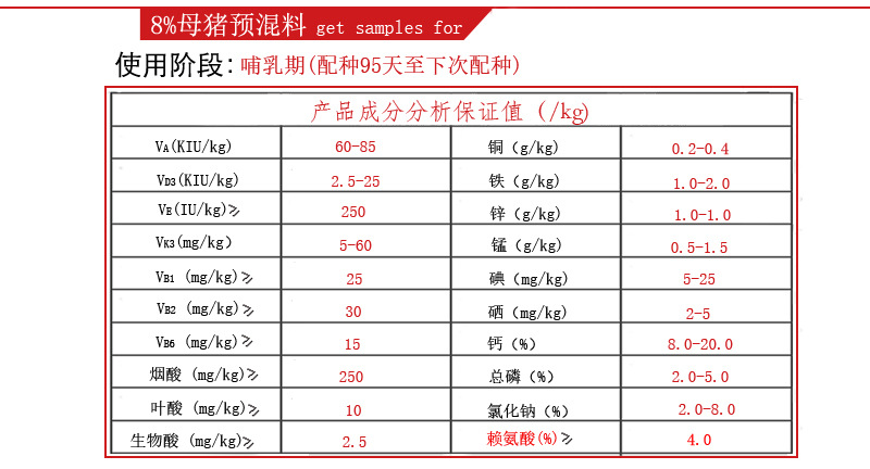 《供應》百倍興哺乳母豬8%複合預混料豬飼料 營養高益生菌飼料