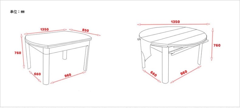 博世家具 简约可伸缩折叠玻璃圆餐桌 实木烤漆功能餐台特价促销