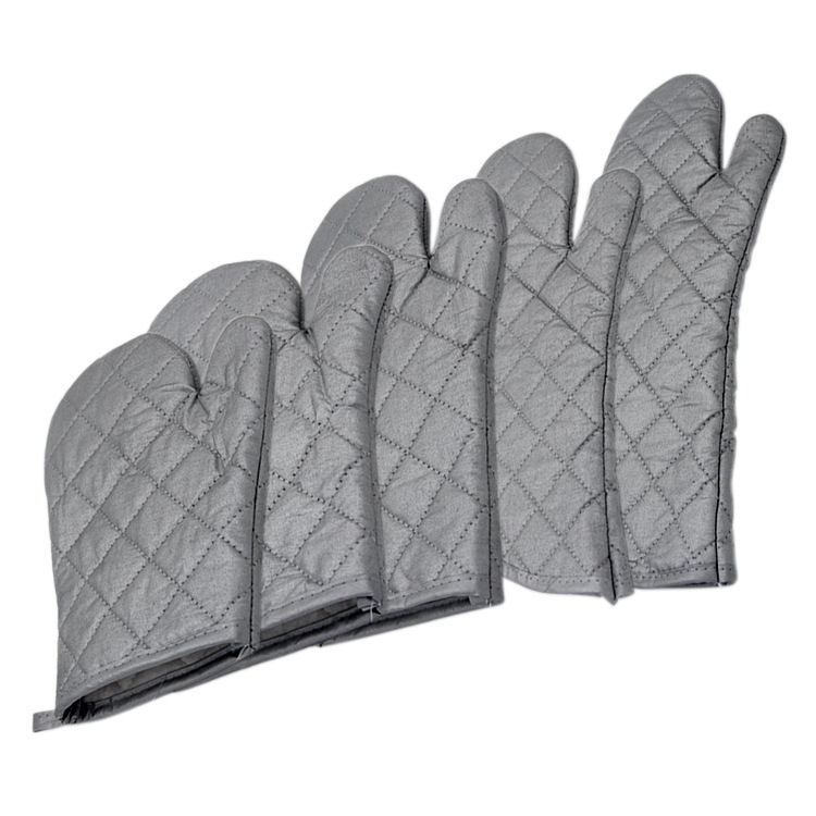 专业生产高端涂银微波炉手套长短银色放热烤箱手套防烫隔热订做