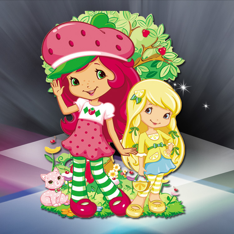 专业厂家按照客户需求定制 草莓公主动漫广告画 塑料广告画