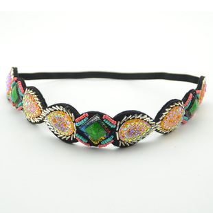 2015最新韩版流行 全手工水滴大钻发带头饰 厂家批发