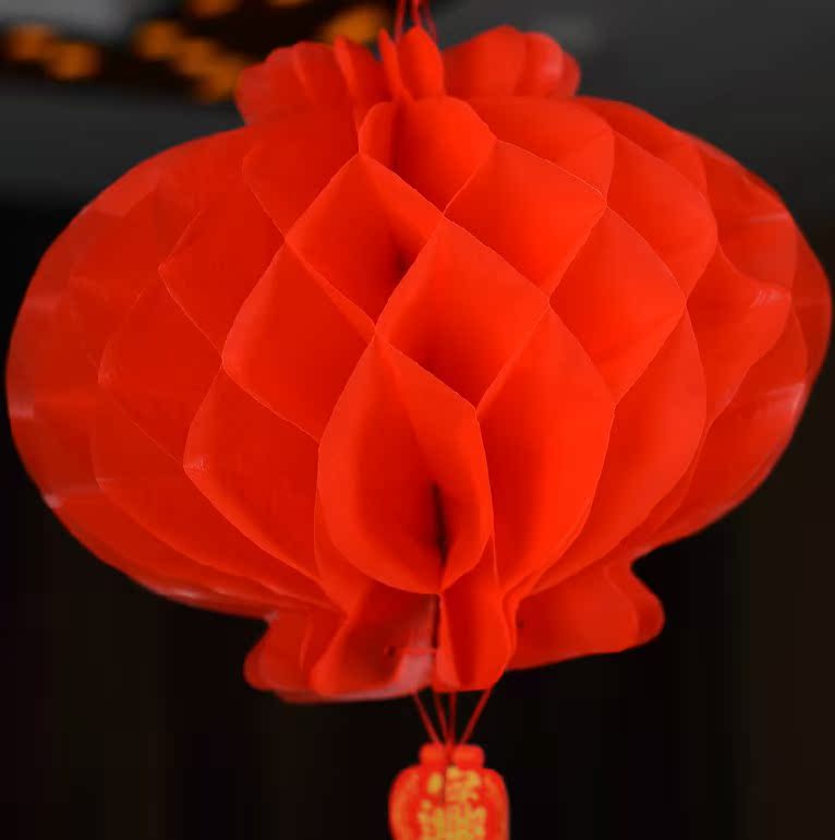 纸灯笼批发 新房婚房装饰布置 油塑纸灯笼节庆用品 蜂窝 中秋灯笼