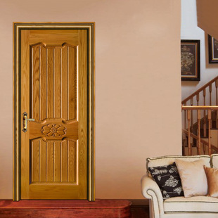 仿古实木门雕花