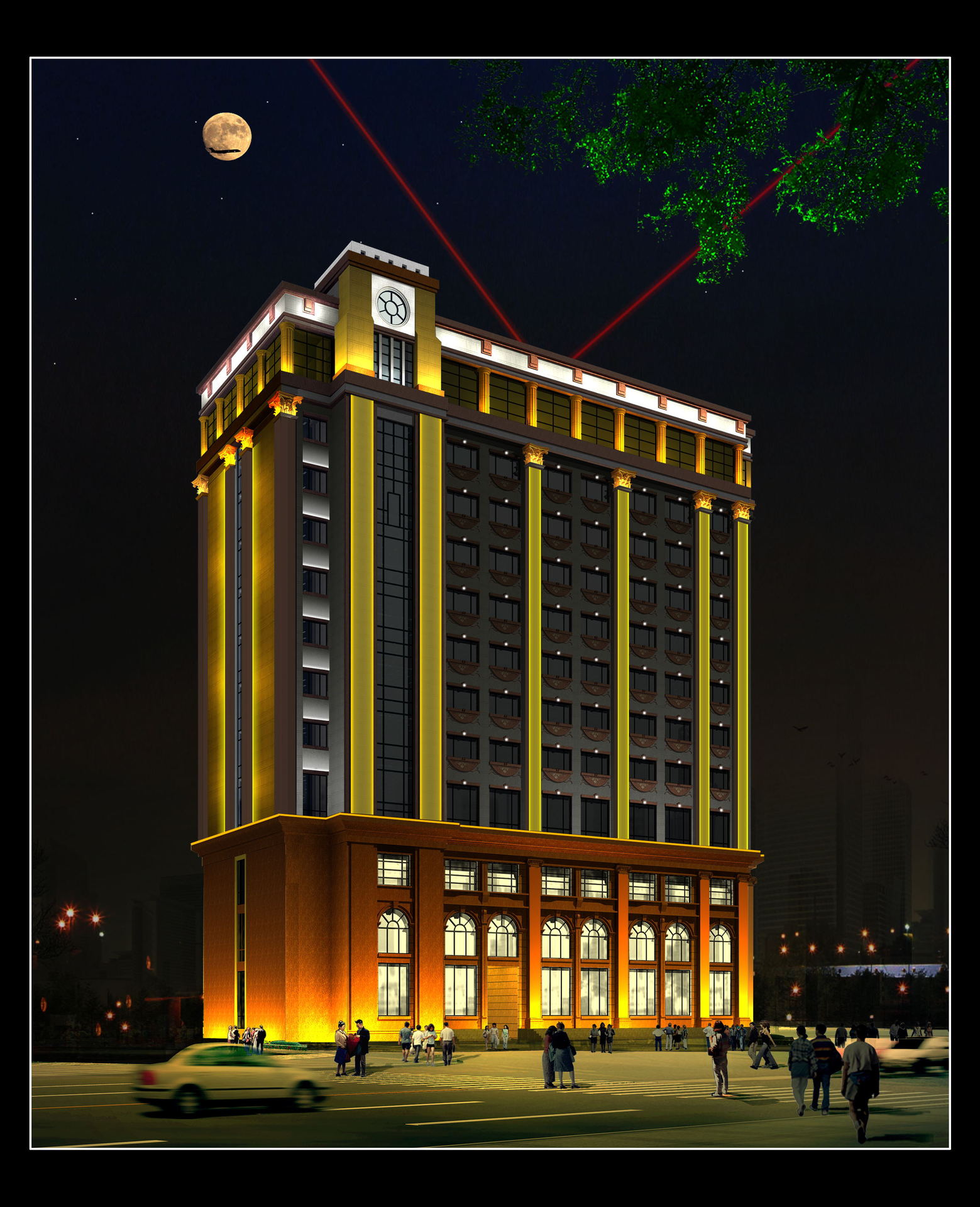 led投光灯12w18w24w36w大功率户外投光灯景观亮化公园河提亮化