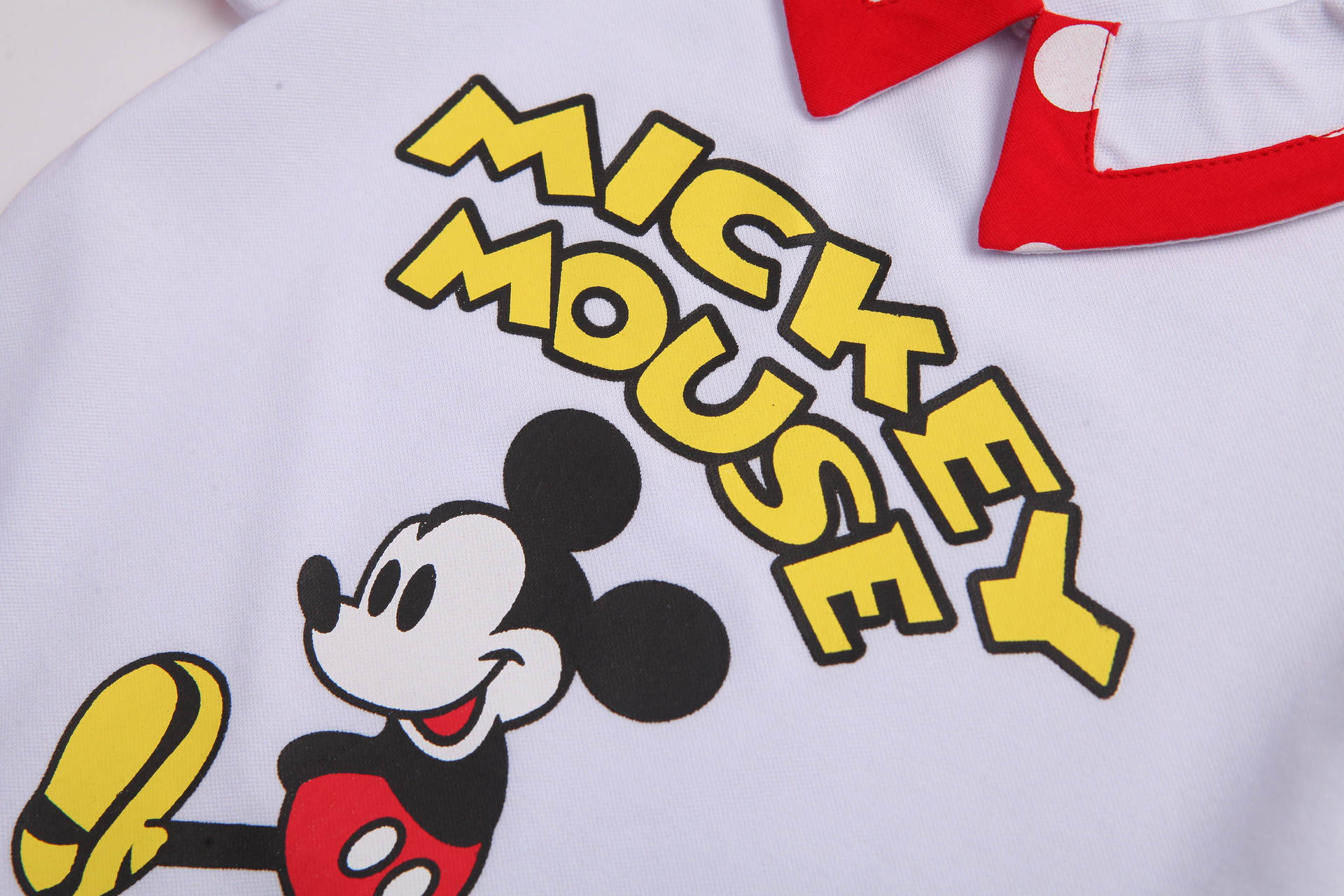 2015夏季爆款可爱米奇套装中小学生及幼儿园红配白校服